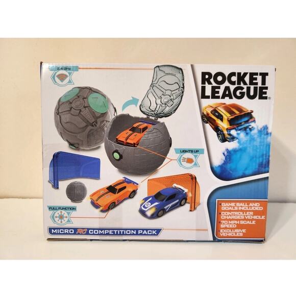 Rocket League Micro RC Competition Pack NEW! Lights Up! 2.4ghz RC Full Function - Picture 2 of 4